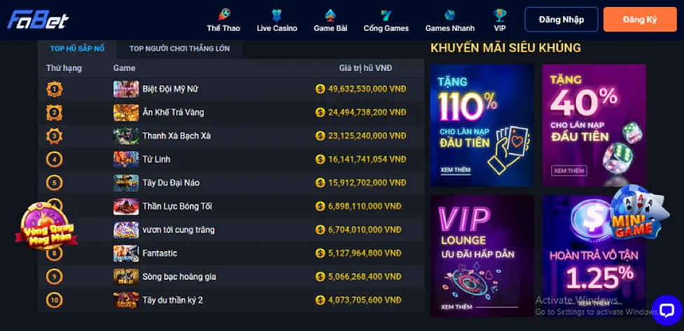 Giao diện form đăng nhập Lucky10